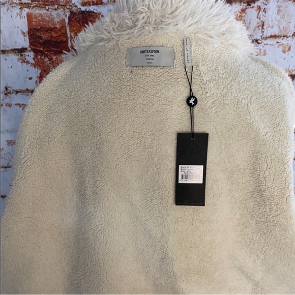 One Teaspoon Green Patchwork Twill Utility Defender Sherpa Fur Lined Coat Small - Picture 10 of 14